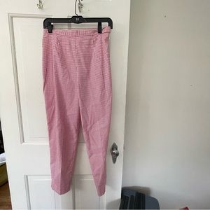 High Waisted Vintage Express Red Gingham Trousers